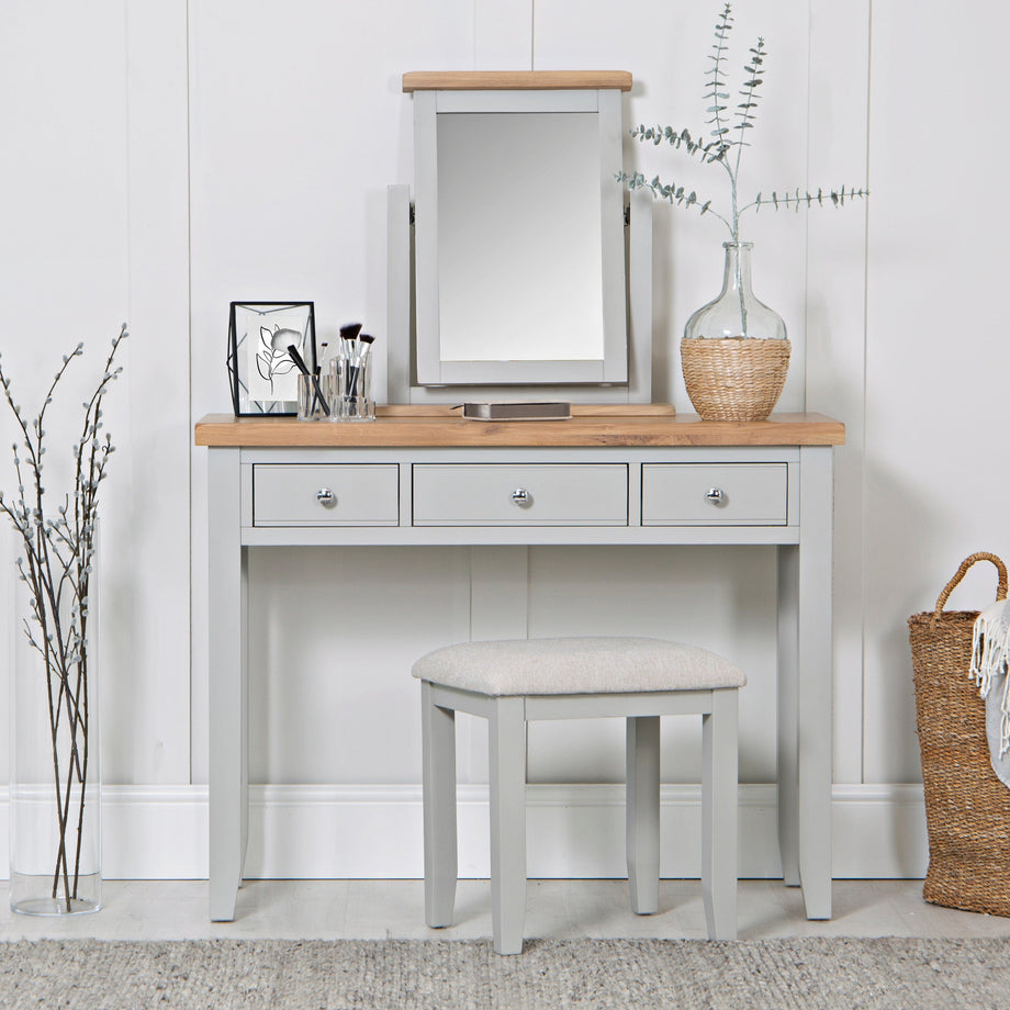 grey dressing table uk Glenkeen Furnishings. Deauville Dressing Table (Dark Grey)
